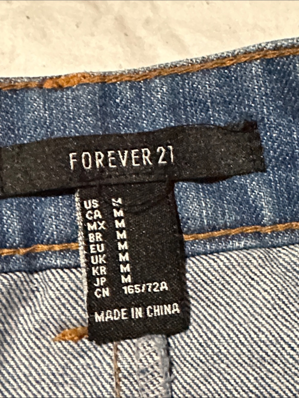 Forever 21 Striped A-Line Mini Skirt in Rust, Mustard, Black, Cream & Denim - Picture 4 of 5